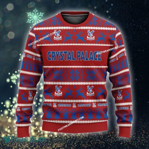 NEW Fashionable Crystal Palace Ugly Christmas 3D Sweater Gift For Adult - EPL Crystal Palace Ugly Christmas Sweater For Men And Women Photo 1