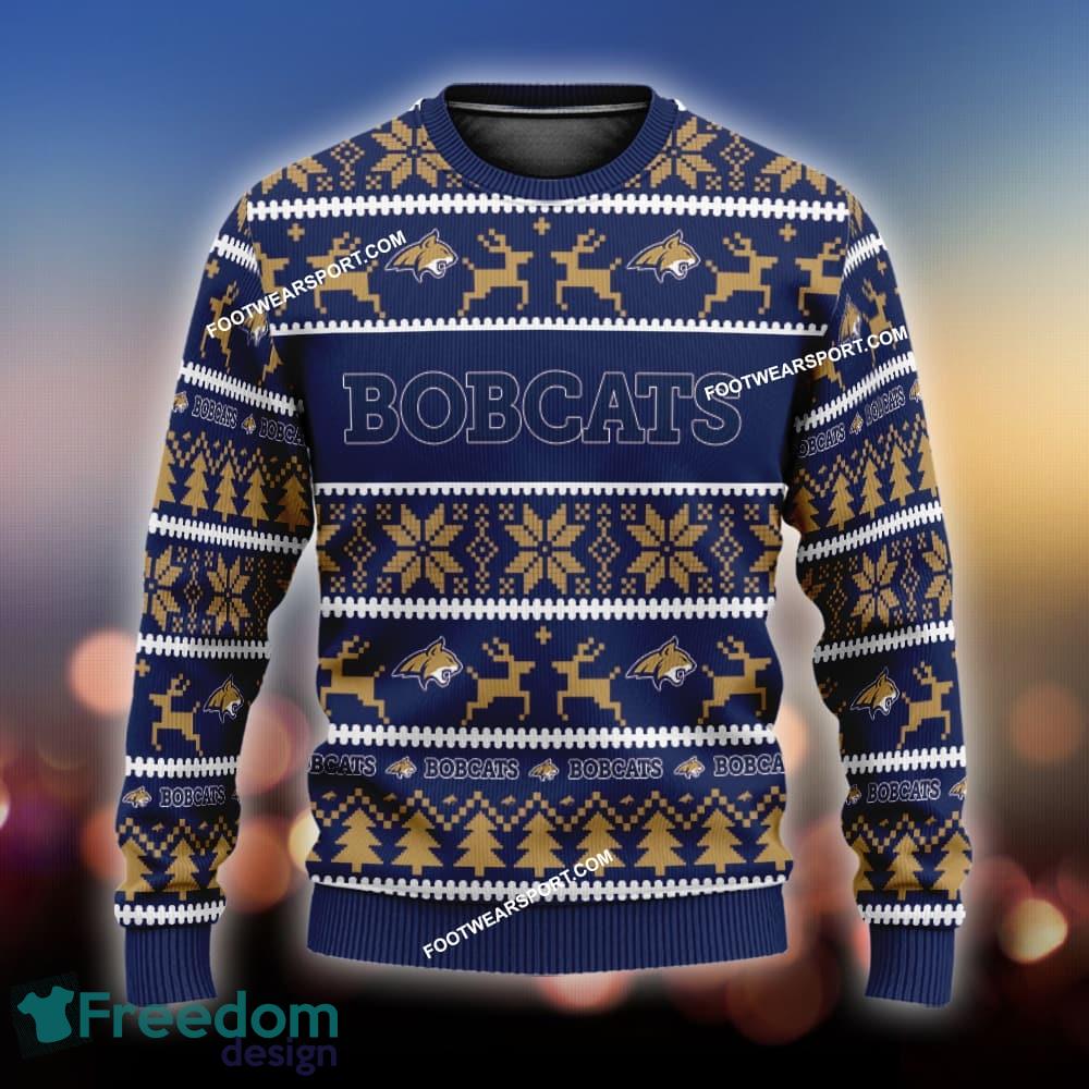 NEW Fashionable Montana State Bobcats Ugly Christmas Sweater Gift For Men And Women - NCAA2 Montana State Bobcats Ugly Christmas Sweater For Men And Women Photo 1