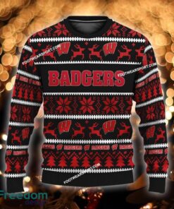 NEW Fireplace Wisconsin Badgers Ugly Christmas Sweater Gift Holidays