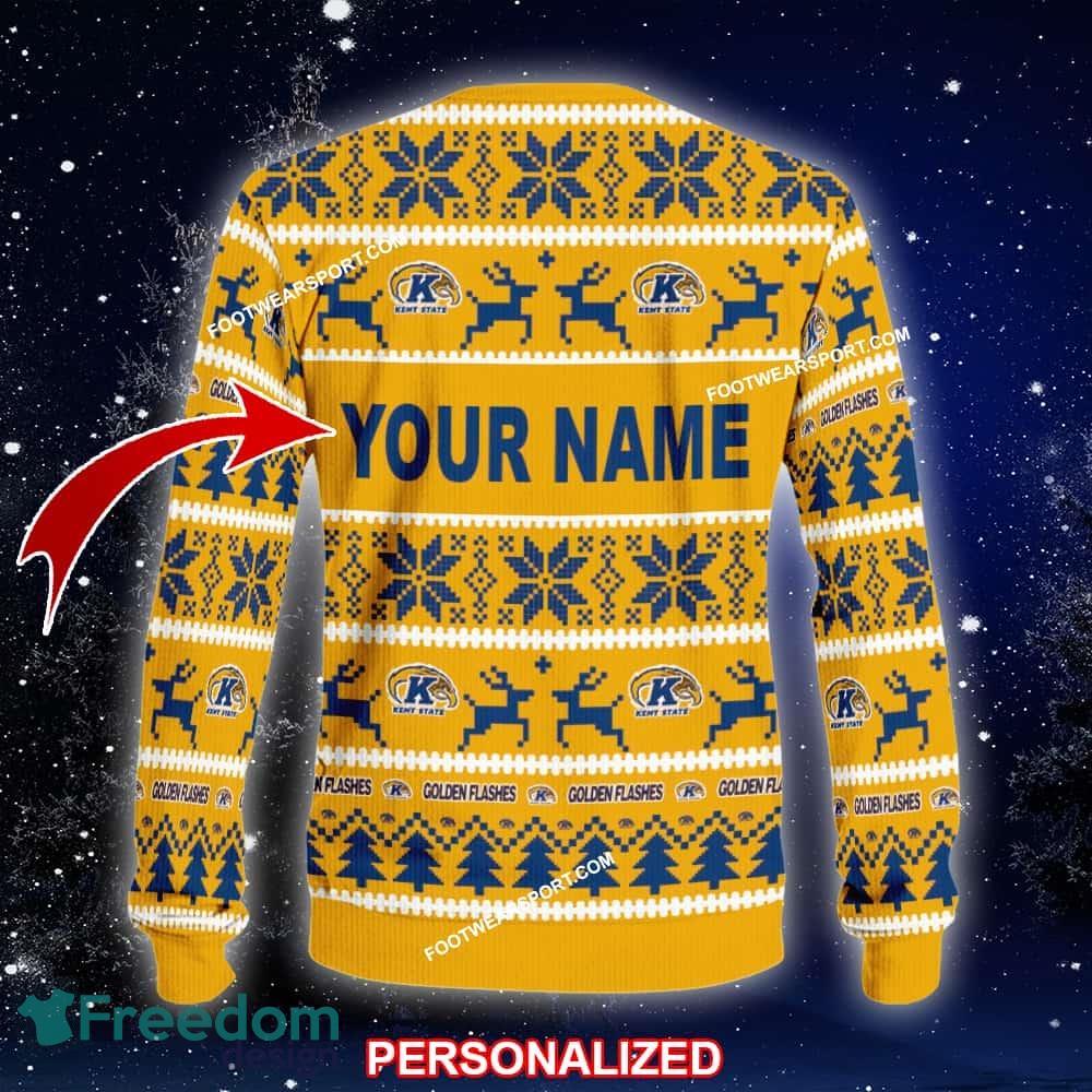 NEW Frankincense Kent State Golden Flashes Ugly Christmas Sweater Gift For Men And Women image NEW Frankincense Kent State Golden Flashes Ugly Christmas Sweater Gift For Men And Women - NCAA Kent State Golden Flashes Ugly Christmas Sweater For Men And Women Photo 2