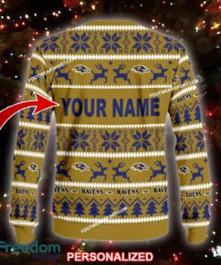 NEW Friends Baltimore Ravens Ugly Christmas 3D Sweater Gift For Adult - NFL Baltimore Ravens Ugly Christmas Sweater For Men And Women Photo 2