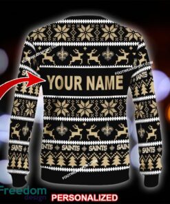 NEW Frosty New Orleans Saints Knitted Christmas Sweater Gift For Adult - NFL New Orleans Saints Ugly Christmas Sweater For Men And Women Photo 2