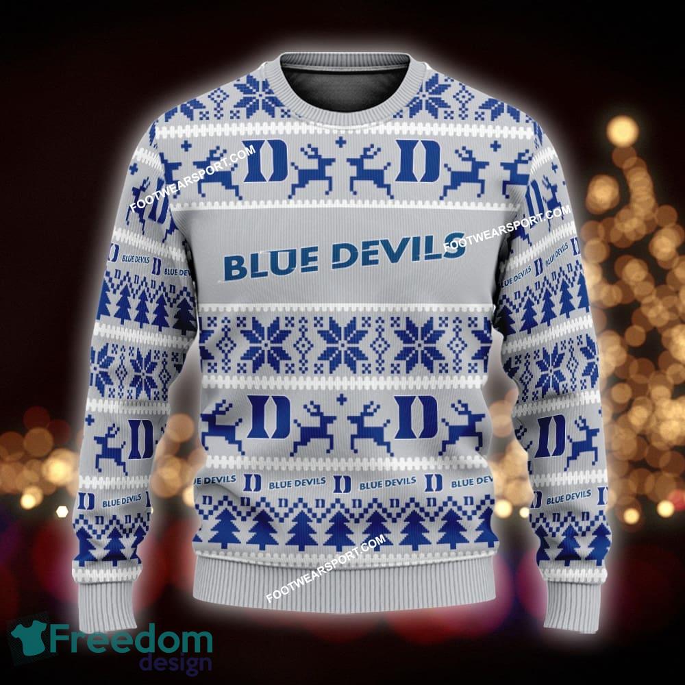 NEW Glee Duke Blue Devils Ugly Christmas 3D Sweater Gift For Adult image NEW Glee Duke Blue Devils Ugly Christmas 3D Sweater Gift For Adult - NCAA Duke Blue Devils Ugly Christmas Sweater For Men And Women Photo 1