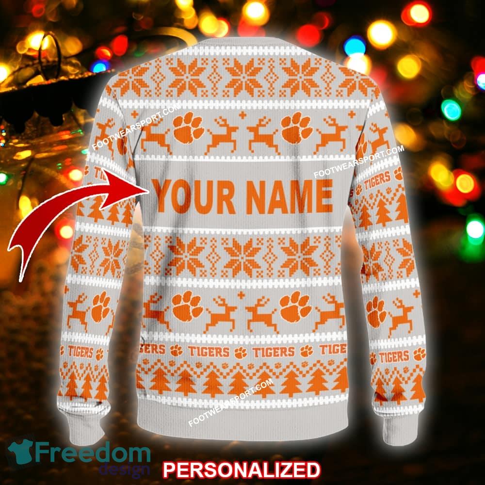 NEW Goodwill Clemson Tigers Ugly Christmas Sweater Gift Holidays image NEW Goodwill Clemson Tigers Ugly Christmas Sweater Gift Holidays - NCAA Clemson Tigers Ugly Christmas Sweater For Men And Women Photo 2