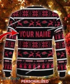 NEW Greetings Arkansas Razorbacks Ugly Christmas Sweater Gift For Adult - NCAA Arkansas Razorbacks Ugly Christmas Sweater For Men And Women Photo 2