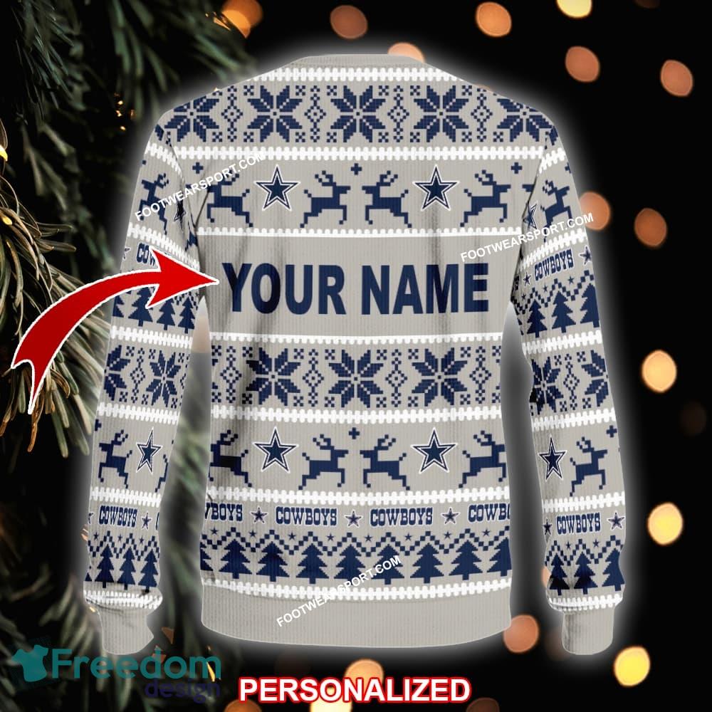 NEW Handmade Dallas Cowboys Ugly Christmas 3D Sweater Gift For Men And Women image NEW Handmade Dallas Cowboys Ugly Christmas 3D Sweater Gift For Men And Women - NFL Dallas Cowboys Ugly Christmas Sweater For Men And Women Photo 2