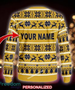 NEW Hygge Notre Dame Fighting Irish Ugly Christmas Sweater Gift Holidays - NCAA Notre Dame Fighting Irish Ugly Christmas Sweater For Men And Women Photo 2