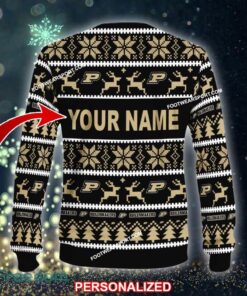 NEW Icy Purdue Boilermakers Knitted Christmas Sweater Gift For Men And Women - NCAA Purdue Boilermakers Ugly Christmas Sweater For Men And Women Photo 2