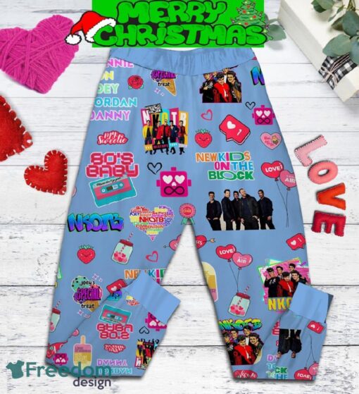 New Kids On The Block My Valentine Fleece Pajamas Set For Christmas - New Kids On The Block My Valentine Fleece Pajamas Set-2