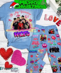 New Kids On The Block My Valentine Fleece Pajamas Set For Christmas - New Kids On The Block My Valentine Fleece Pajamas Set-1