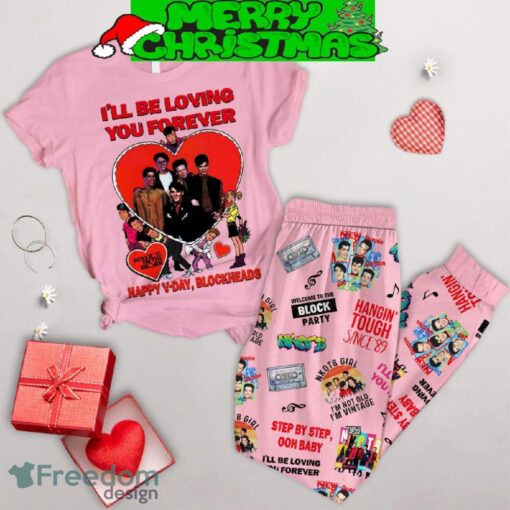 New Kids On The Block Valentine Fleece Pajamas Set For Women Gift Christmas - New Kids On The Block Valentine Fleece Pajamas Set-1