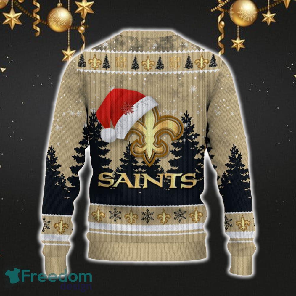 New Orleans Saints Car For Fans 3D Sweater Ugly Christmas Santa Hat Tree Gift For Men Women image New Orleans Saints Car For Fans 3D Sweater Ugly Christmas Santa Hat Tree Gift For Men Women - New Orleans Saints Ugly Christmas Sweater_3