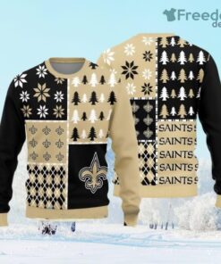 New Orleans Saints Christmas Pattern Ugly Christmas Sweater Christmas Gift Gift Christmas