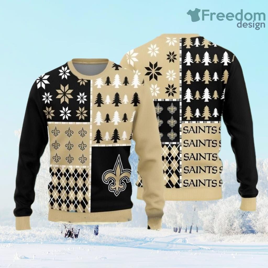 New Orleans Saints Christmas Pattern Ugly Christmas Sweater Christmas Gift Gift Christmas image New Orleans Saints Christmas Pattern Ugly Christmas Sweater Christmas Gift Gift Christmas Product Photo 1