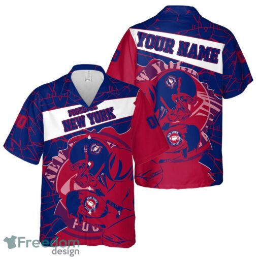 New York Football Team Personalized Name Number Hawaiian Shirt And Shorts Team Gift Product Photo 1