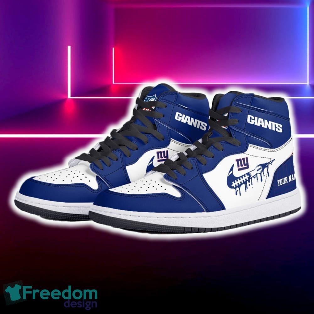 New York Giants Air Jordan Hightop Shoes New Custom Name For Fans Gift Sneaker image New York Giants Air Jordan Hightop Shoes New Custom Name For Fans Gift Sneaker - New York Giants Air Jordan Hightop Shoes Photo 5