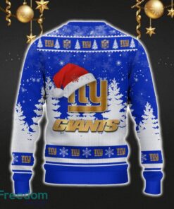 New York Giants Car For Fans 3D Sweater Ugly Christmas Santa Hat Tree Gift For Men Women - New York Giants Ugly Christmas Sweater_3