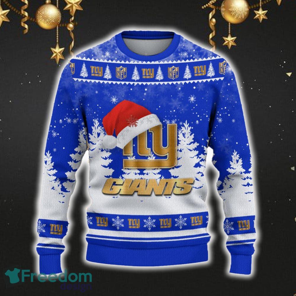 New York Giants Car For Fans 3D Sweater Ugly Christmas Santa Hat Tree Gift For Men Women image New York Giants Car For Fans 3D Sweater Ugly Christmas Santa Hat Tree Gift For Men Women - New York Giants Ugly Christmas Sweater_2