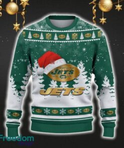 New York Jets Car For Fans 3D Sweater Ugly Christmas Santa Hat Tree Gift For Men Women