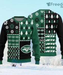 New York Jets Christmas Pattern Ugly Christmas Sweater Gift Christmas
