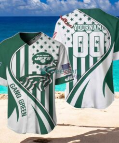 New York Jets Custom Name And Number Slogan Baseball Jersey Shirt