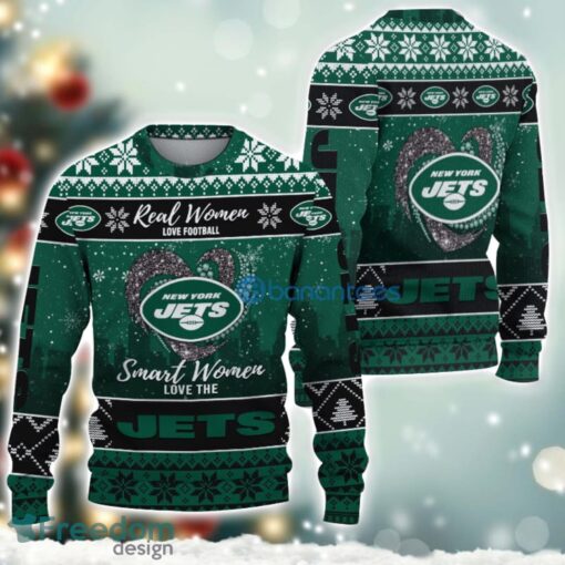 New York Jets Logo Ugly Christmas Sweater For Fans Men And Women Christmas Gift Ideas Product Photo 2