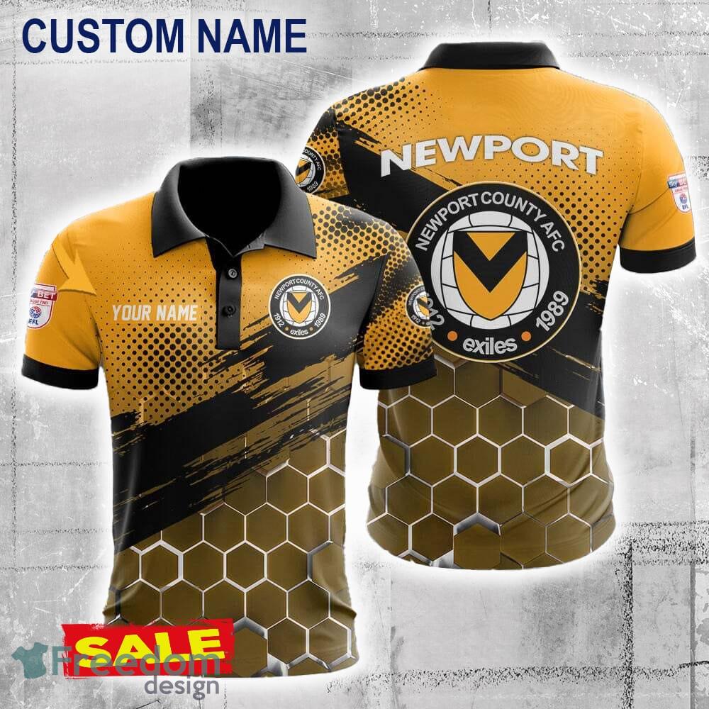 Newport County 3D Polo Shirt New Trending For Men Women Fans Custom Name - Newport County 3D Polo Shirt New Trending For Men Women Fans Custom Name