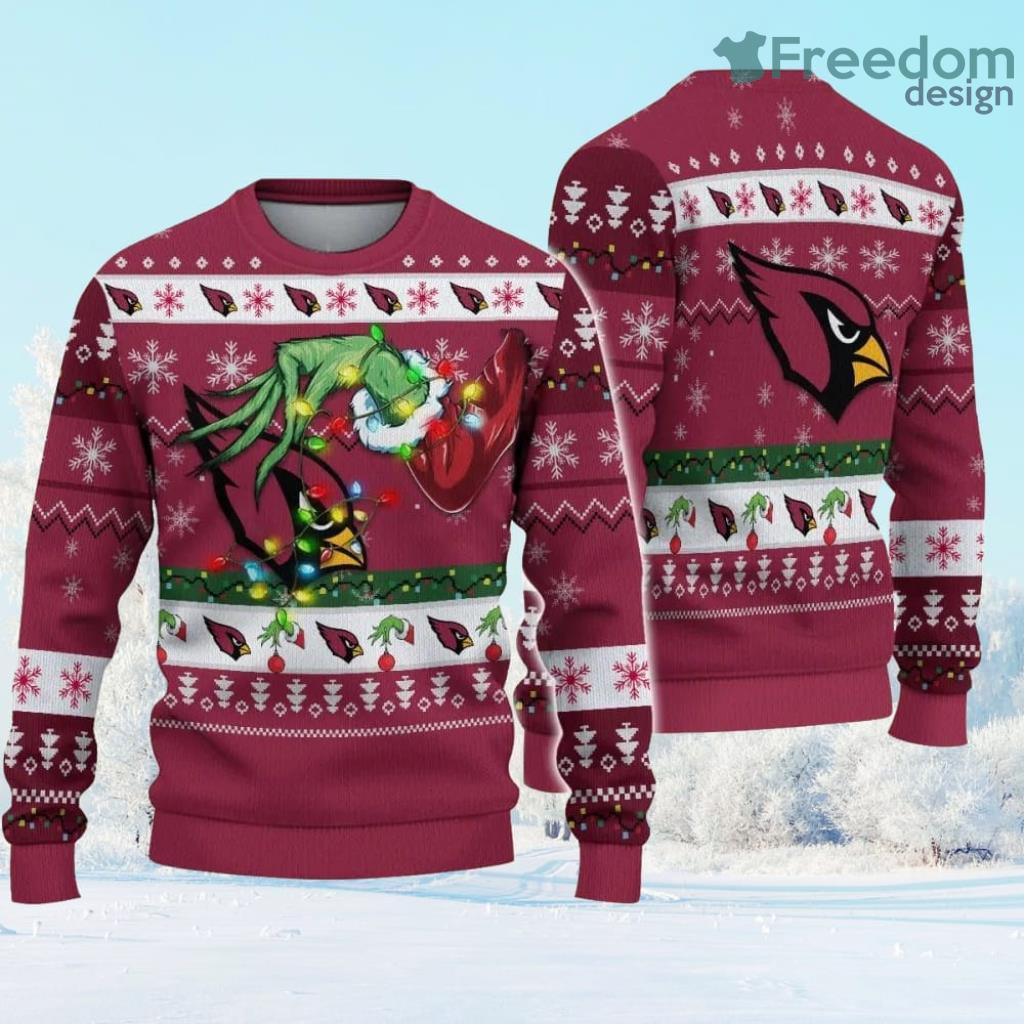 NFL Arizona Cardinals Grinch Christmas Ugly Sweater Gift Christmas image NFL Arizona Cardinals Grinch Christmas Ugly Sweater Gift Christmas Product Photo 1