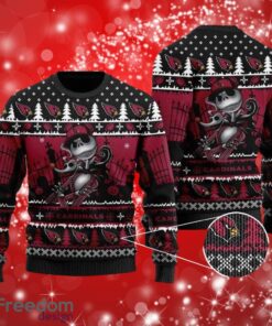 NFL Arizona Cardinals Jack Skellington Halloween Christmas Full Over Print Gifts Christmas 3D Sweater Shirt