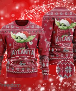 NFL Atlanta Falcons Cute Baby Yoda Grogu Christmas Full Over Print Gifts Christmas 3D Sweater Shirt