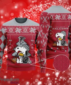 NFL Atlanta Falcons Funny Charlie Brown Peanuts Snoopy Christmas Full Over Print Gifts Christmas 3D Sweater Shirt