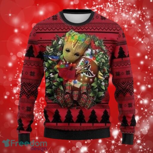 NFL Atlanta Falcons Groot Hug Christmas Full Over Print Gifts Christmas 3D Sweater Shirt Product Photo 1