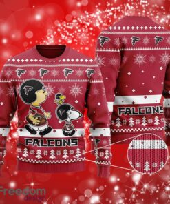 NFL Atlanta Falcons Logo Charlie Brown Peanuts Snoopy Christmas Full Over Print Gifts Christmas 3D Sweater Shirt