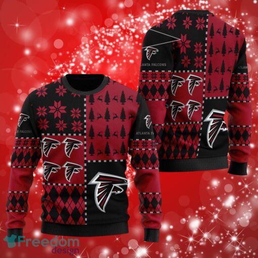 NFL Atlanta Falcons Logo Christmas Dark Sweater Full Over Print Gifts Christmas 3D Sweater Shirt Product Photo 1