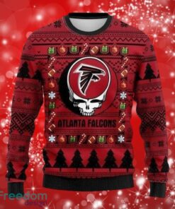 NFL Atlanta Falcons Logo Grateful Dead Christmas Warmth Full Over Print Gifts Christmas 3D Sweater Shirt