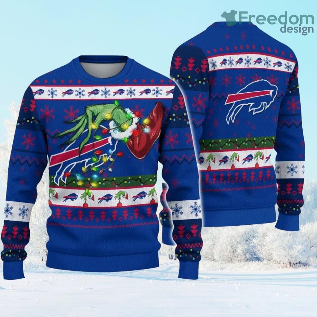NFL Buffalo Bills Grinch Christmas Ugly Sweater Gift Christmas image NFL Buffalo Bills Grinch Christmas Ugly Sweater Gift Christmas Product Photo 1