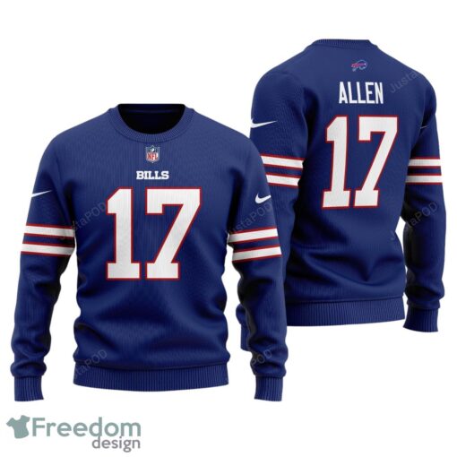 NFL Buffalo Bills Josh Allen All Over Print Christmas Sweater Product Photo 1