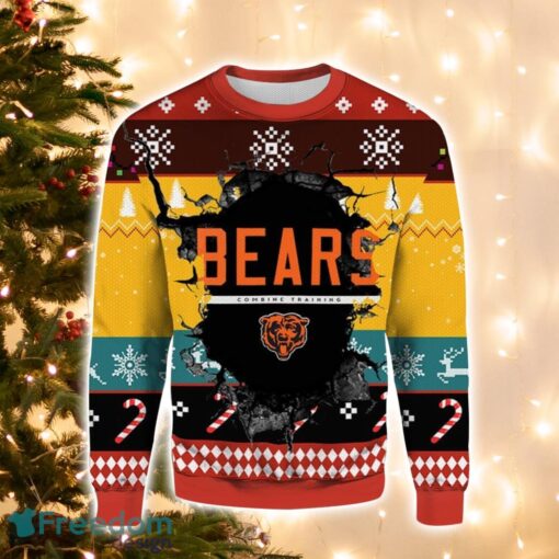 NFL Chicago Bears Combine Training Christmas Gift Ugly Christmas Sweater For Men And Women Product Photo 1