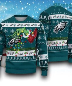 NFL Philadelphia Eagles Grinch Christmas Ugly Sweater Gift Christmas