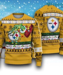 NFL Pittsburgh Steelers Grinch Christmas Ugly Sweater Gift Christmas