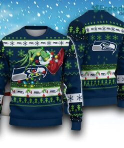 NFL Seattle seahawks Grinch Christmas Ugly Sweater Gift Christmas