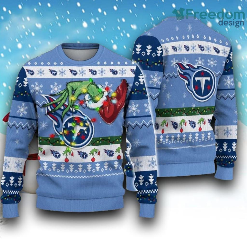 NFL Tennessee Titans Grinch Christmas Ugly Sweater Gift Christmas image NFL Tennessee Titans Grinch Christmas Ugly Sweater Gift Christmas Product Photo 1