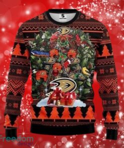 NHL Anaheim Ducks Tree Christmas Full Over Print Gifts Christmas 3D Sweater Shirt