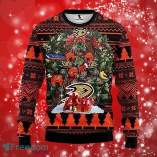 NHL Anaheim Ducks Tree Christmas Full Over Print Gifts Christmas 3D Sweater Shirt Product Photo 1