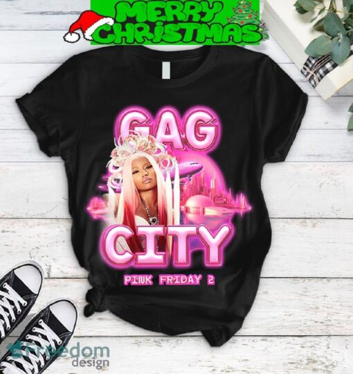 Nicki Minaj Gag City The Pink Friday 2 Tour Fleece Pajamas Set Black Design Men Women For Fans - Nicki Minaj Gag City The Pink Friday 2 Tour Fleece Pajamas Set Black Design-2