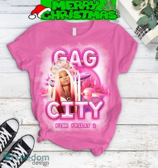 Nicki Minaj Gag City The Pink Friday 2 Tour Pink Version Fleece Pajamas Set Gift Family - Nicki Minaj Gag City The Pink Friday 2 Tour Pink Version Fleece Pajamas Set-2