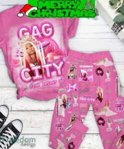 Nicki Minaj Gag City The Pink Friday 2 Tour Pink Version Fleece Pajamas Set Gift Family - Nicki Minaj Gag City The Pink Friday 2 Tour Pink Version Fleece Pajamas Set-1