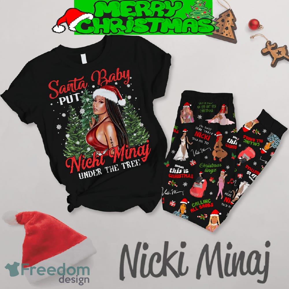 Nicki Minaj Under The Tree Christmas Fleece Pajamas Set For Christmas - Nicki Minaj Under The Tree Christmas Fleece Pajamas Set-1