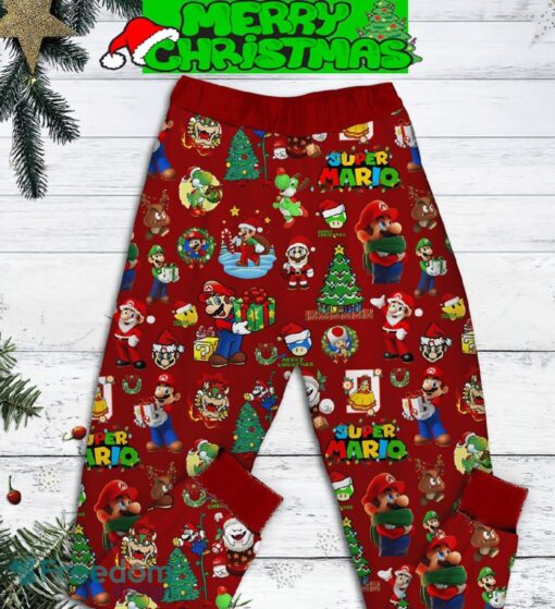 Nintendo Super Mario Merry Super Christmas Santa Mario Christmas Tree Pajamas Set Full Print Christmas For Women - Nintendo Super Mario Merry Super Christmas Santa Mario Christmas Tree Pajamas Set-2