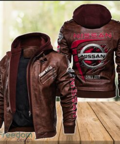 Nissan 2D Leather Jacket For Men Custom Name Special Gift Ideas Product Photo 2